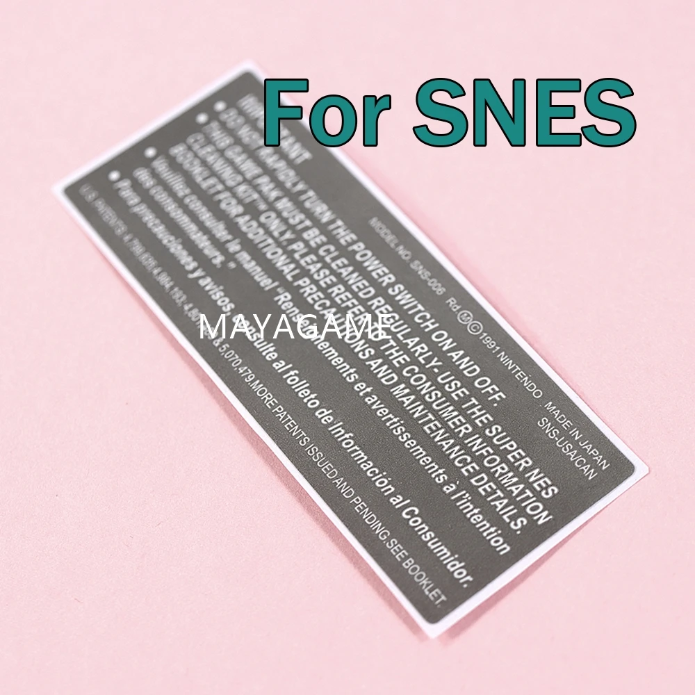 20 Stück Patronenaufkleber Etikett für SNES Game Shell Aufkleber Etikett Siegel Ersatz
