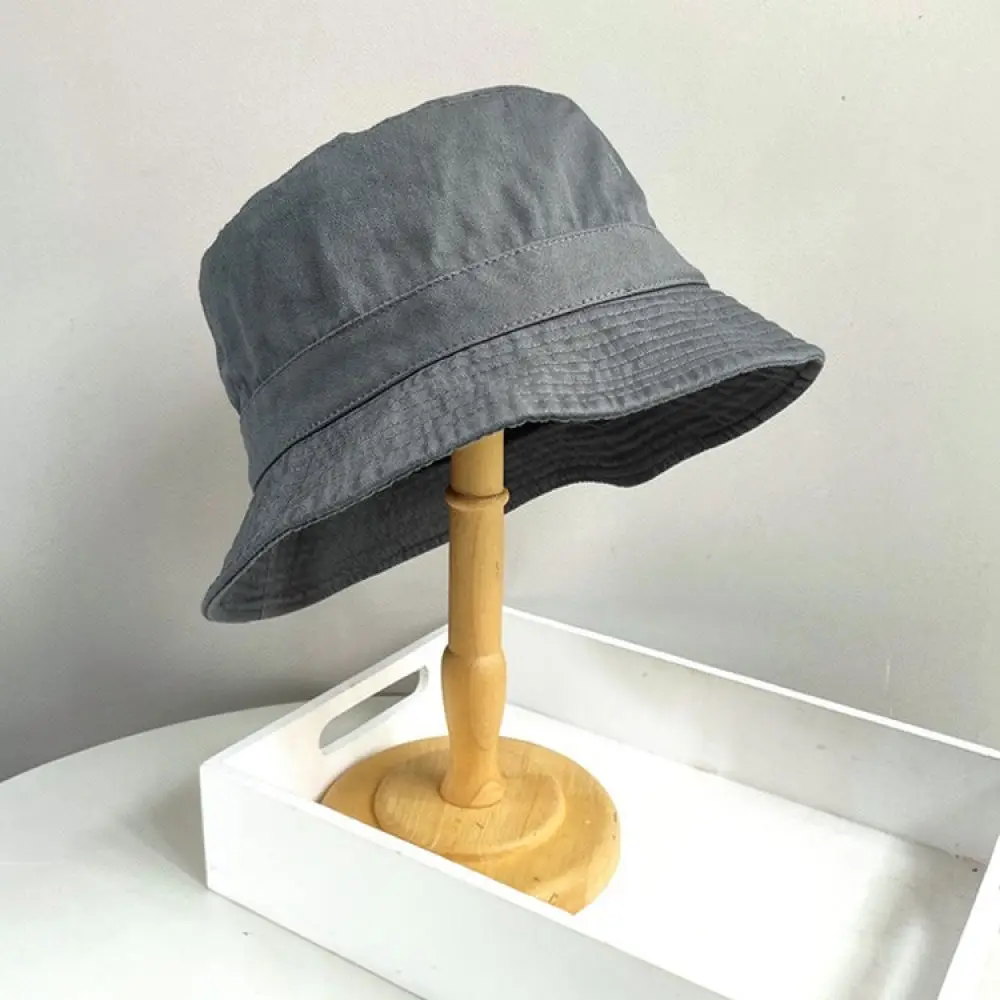 2025 Summer Sun Hat For Big Head Women Cotton Bucket Cap Foldable Wide Brim Breathable Casual Outdoor Headwear