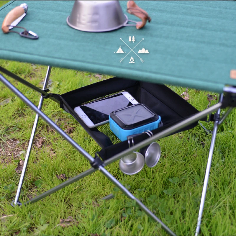 Outdoor Folding Table Storage Net Portable Multipurpose Hanging Mesh Basket Cookware Organizer for Outdoor Picnic Camping  ﻿