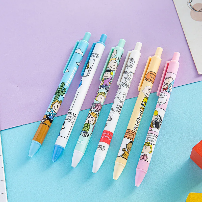 New Snoopy Cartoon Anime Charlie Press Creative Press penna neutra cancelleria per studenti penna per firma per ufficio regali di compleanno per