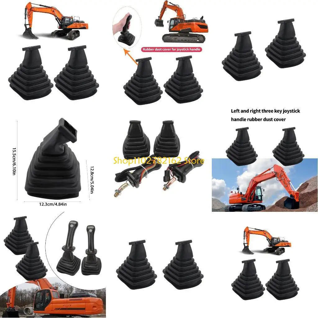 

547B Rubber Joysticks Sleeves Pair Anti Abrasion Design for Construction Environments