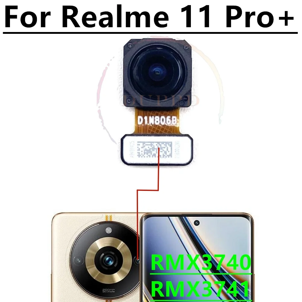 Rear Camera For Realme 11 Pro+Plus RMX3740, RMX3741 Original Mian Back Front Selfie Camera Module Flex Cable Parts Repair Parts