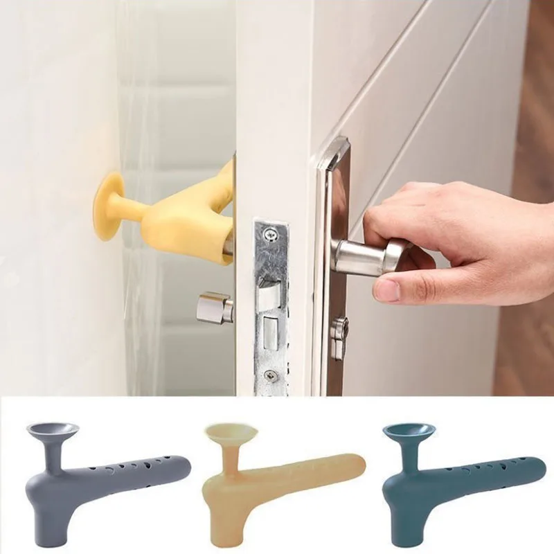 Silicone Door Handle Stopper Anti-collision Pad Protection Wall Mute Pads Noiseless Suction Cup Doorknob Door Knob Cover