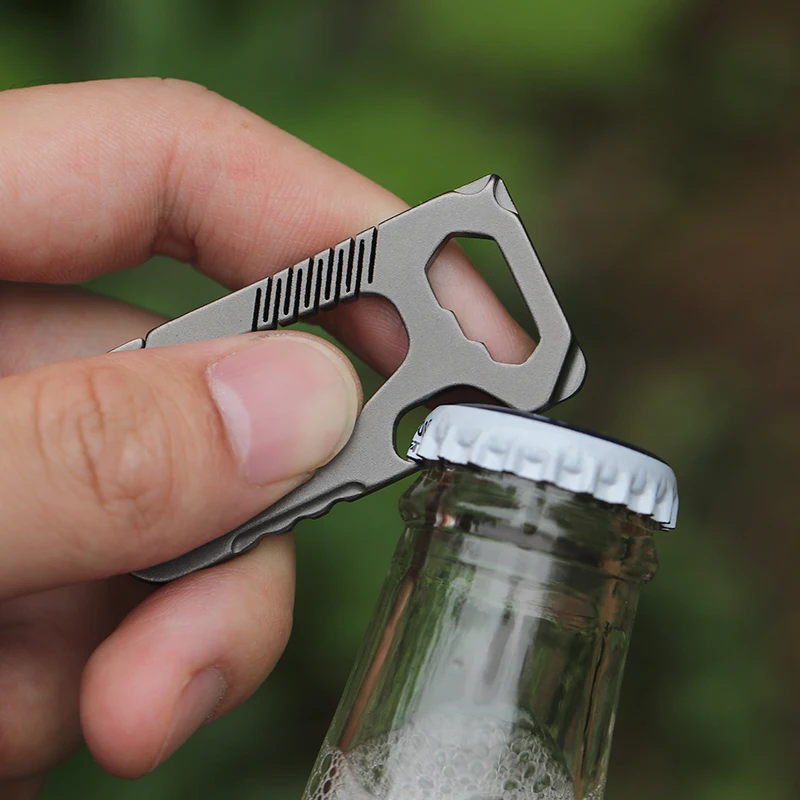 TK3 Titanium alloy multifunctional buckle, outdoor portable bottle opener, metal belt tool mountain climbing keychain gift