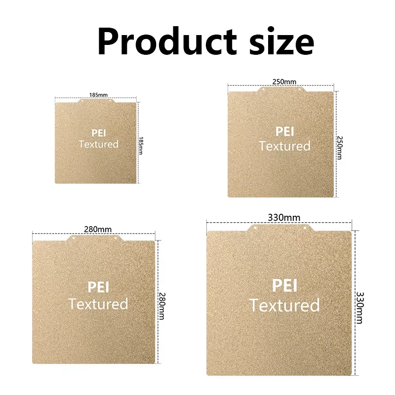 For QIDI Q1 Pro/X-Smart 3/X-MAX 3 PEI Build Plate 185/250/280/330mm Double Sided PEY PEO Chameleon Sheet Magnetic Bed