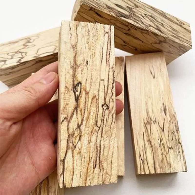 Natural Canadian Tiger Stripe Hard Maple Wood Blanks Maple Wood Blocks for Cue Butt Premium & Bulk DIY Wood Crafts Raw Material
