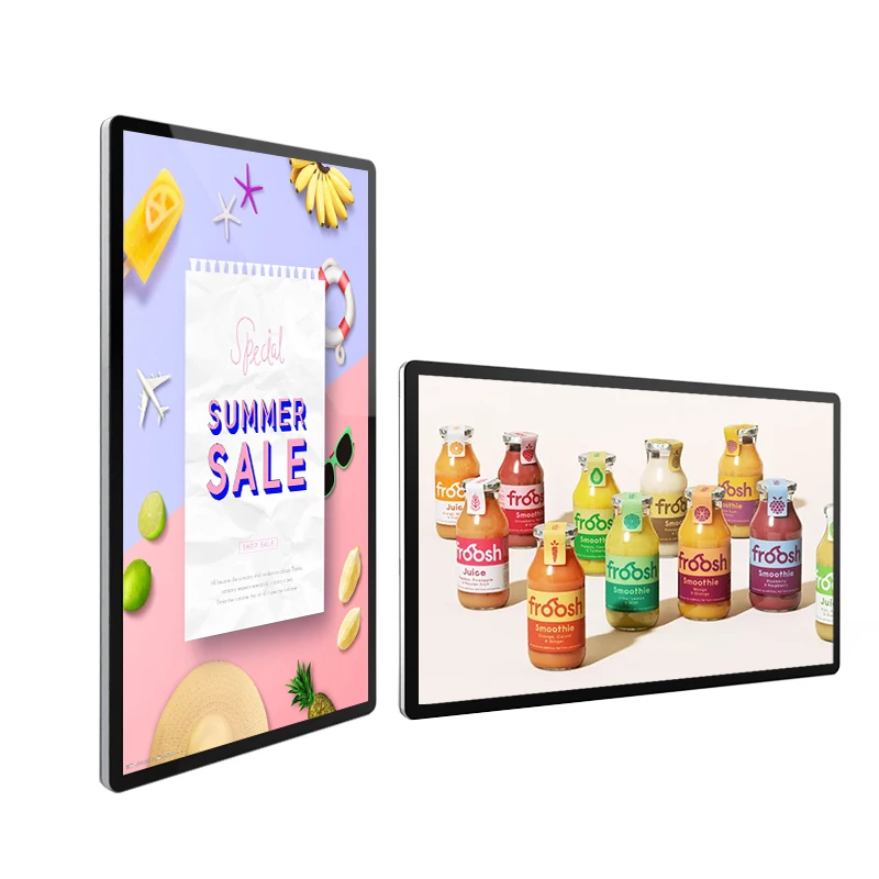 Layar Display Iklan Digital Signage LCD Interaktif Android 32 Inci untuk Pemasangan di Dinding