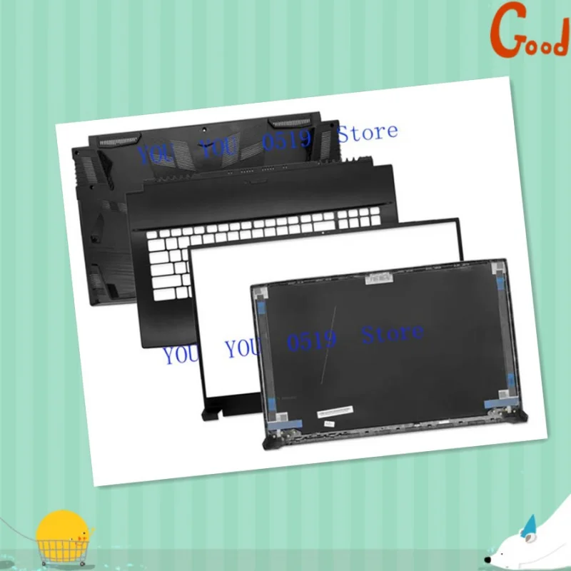 Nuevo para GF75 Thin 8SC GF75 Thin 9SC 9RCX MS-17F1 17F2 17F3 17F4 17F5 LCD parte trasera una cubierta frontal bisagra de bisel superior inferior