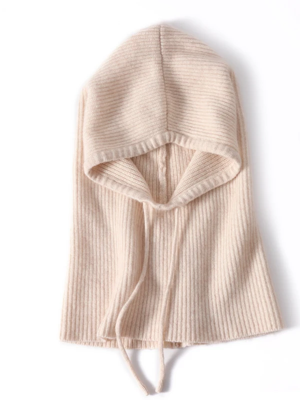 Thickened Pure Wool Hat Scarf Two-In-One Men Women Style Autumn Winter Warm Windproof Baroque Cap Fashionable Essential Acces...