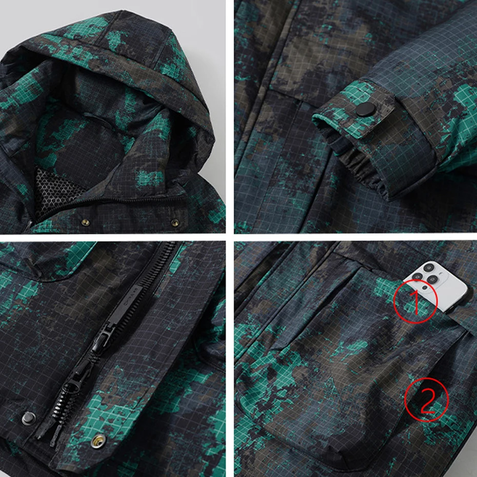 Winter Parkas Men Waterproof Windbreaker Jacket Fashion Casual Camouflage Coat Male Thick Jackets Outerwear Outdoor