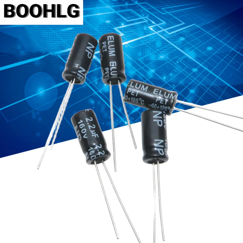 10PCS ELUM 200v NP BP audio crossover non-polar aluminum electrolytic capacitor 250v 1uf 2.2uf 3.3uf 4.7uf 1.8uf 6X11mm 160V