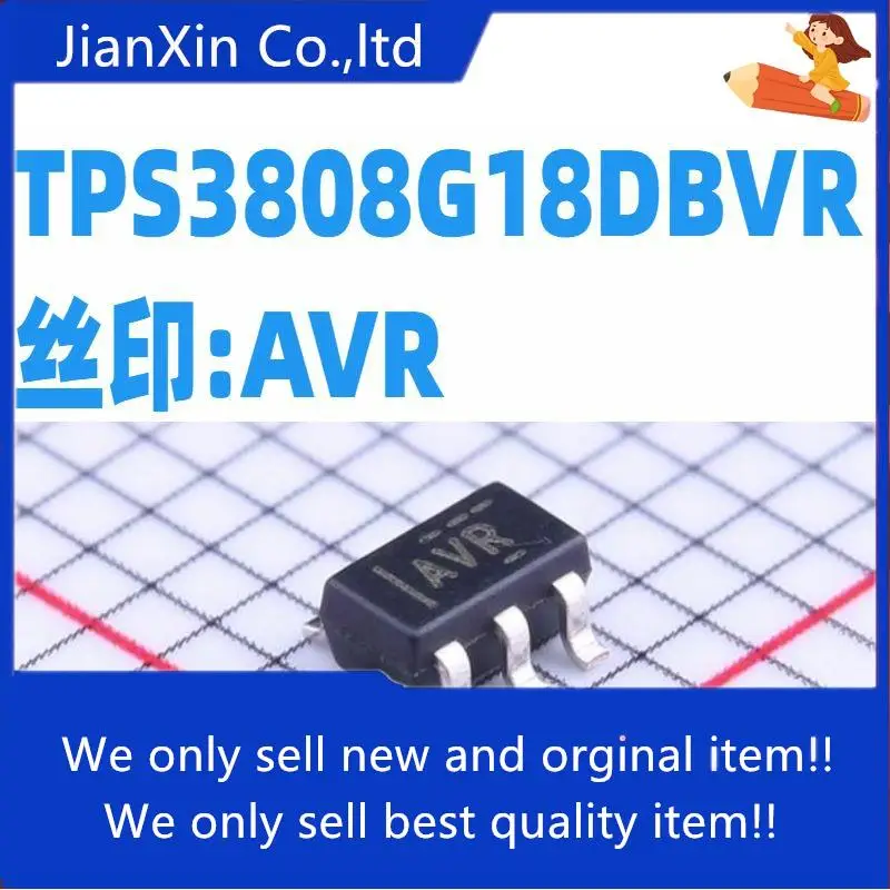 

10pcs orginal new TPS3808G18DBVR TPS3808G18DBVT Silkscreen: AVR SOT23-6 Monitor IC