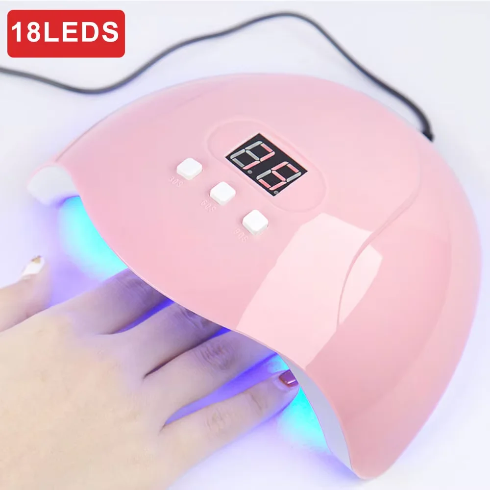 Nail Art Manicure Pedicure Tools Kit with UV LED Nail Lamp and Electric Nail Drill for DIY Nail Care