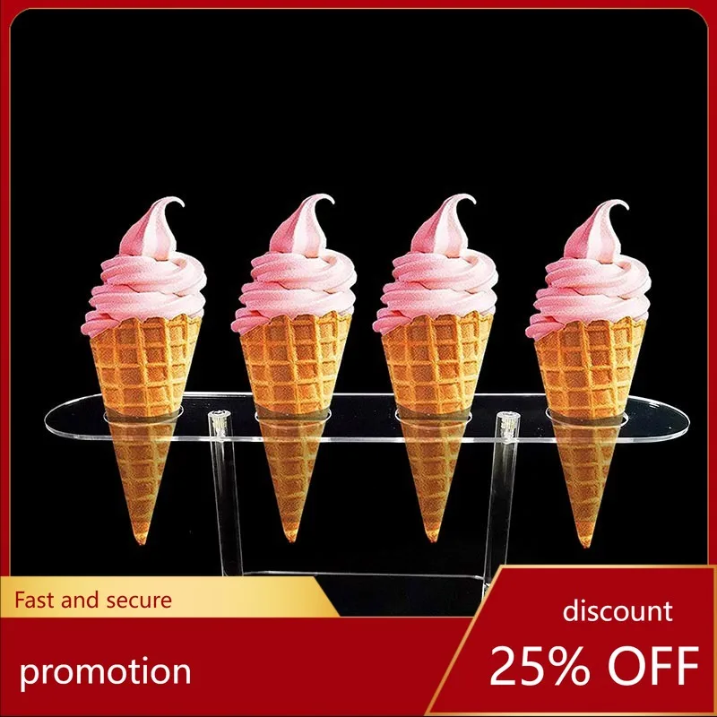

Zml wedding props transparent acrylic dessert table western restaurant bar ice cream display stand multi-tiered cone holder