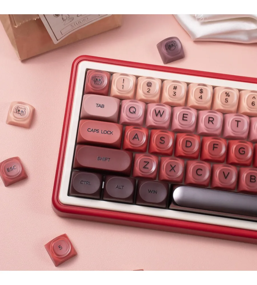 Keycap sublimation PBT + PC female cute suitable UR65/alice/liquid foundation theme mechanical keyboard