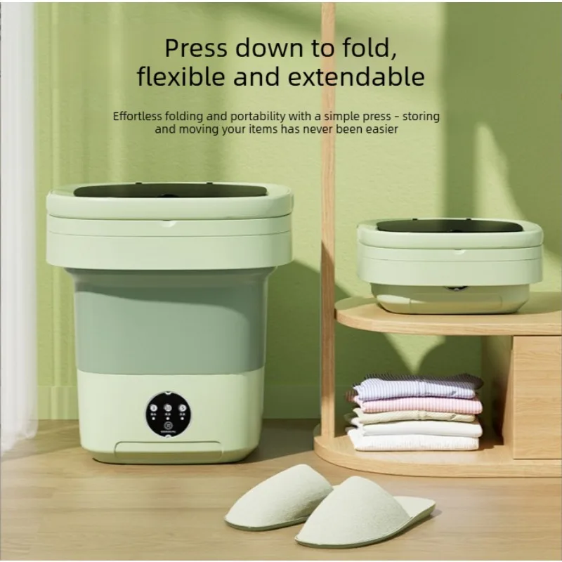 Mini folding washing machine, dedicated sock washing machine, portable small-sized baby underwear and pants washing machine