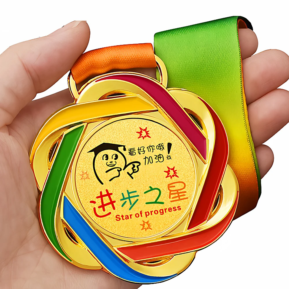 Kostenlose individuelle Logo-Sportmedaillen, Gold, Silber, Bronze, Metallmedaille, Auszeichnung, personalisiertes Souvenir für Spielsport, Wettbewerb, Gewinner – Detail 7