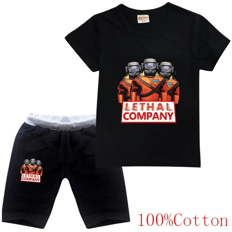 Tödliche Business Cosplay Kleidung Kinder Casual Sportswear Junge Mädchen unsichtbare Monster T-Shirt und Shorts 2-teilige Set Kleidung