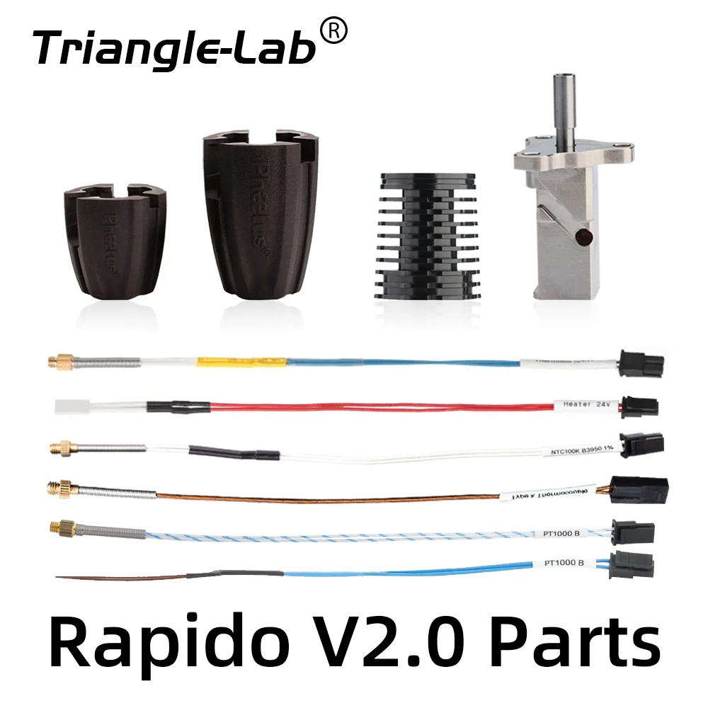 

Trianglelab RAPIDO V2 Ceramics Heater Kit heatBlock K500 Thermocouple M4 104GT-2 100K 3950 PT1000 For Rapido V2.0 HOTEND