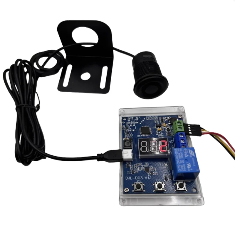 Ultrasonic sensor non-contact control high and low level switch / display digital can set relay output