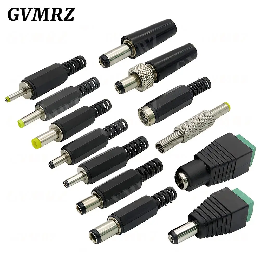 10PCS DC Connectors 5.5x2.1mm 3.5x1.3mm DC Power Plug Male Female Jack Socket Panel Mount DC Power Adapter Connector 5.5*2.1