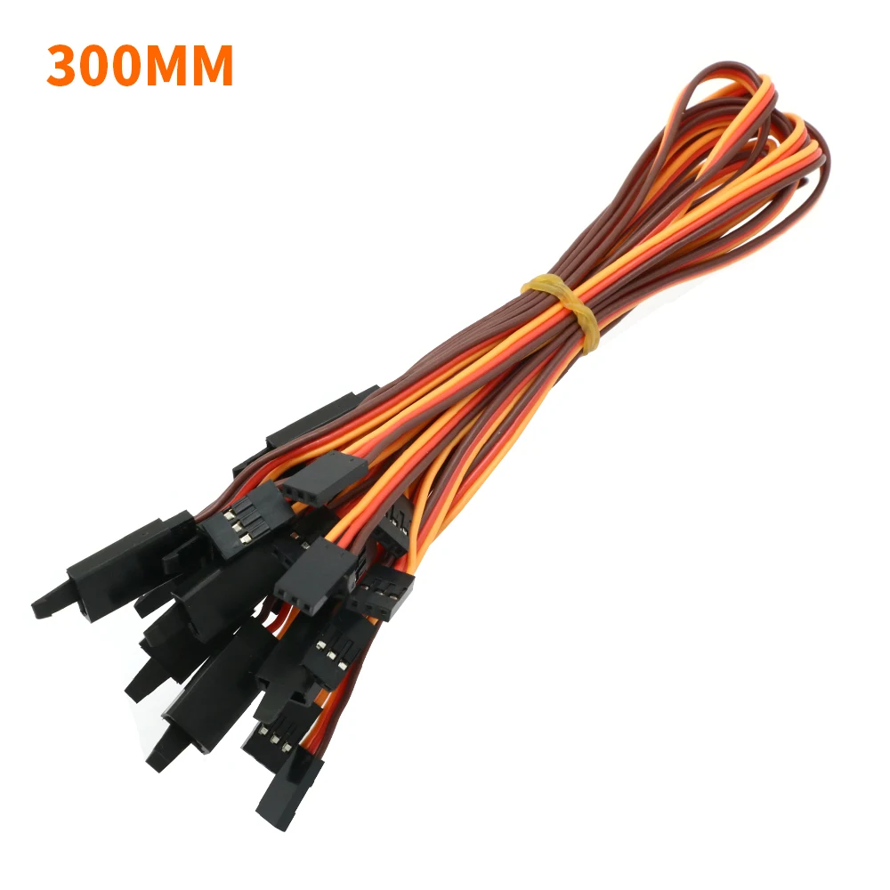 10 Stück 100 / 150 / 200 / 300 / 500 / 1000mm Anti-Verlust 60-adriger Servo-Verlängerungskabel für RC Futaba JR Stecker auf Buchse