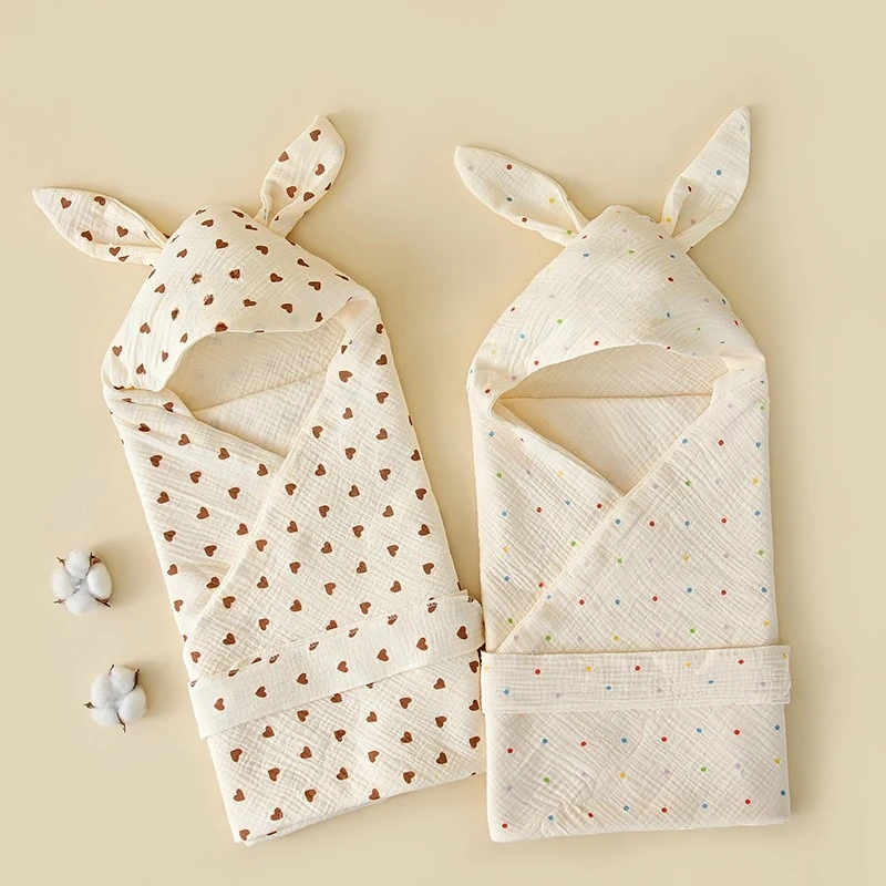 Baby Wrapped In Pure Cotton Gauze Class A Thickened Bag Baby In The Delivery Room Swaddled and Wrapped Outside