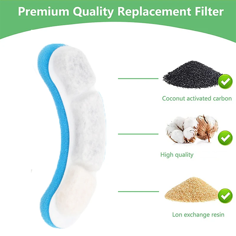 Replacement Filters For Cat Dog Water Fountain Activated Carbon Replaced Filters Cat Dispenser WF060 Filter Element Accessories