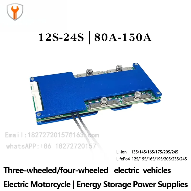 For HBJ Higher Quality 12s 15s 16s 19s 20s 23s 24s 60a 80a 100a 120a 150a 36v 48v 60v 72v Bms for Lifepo4 Battery Pack