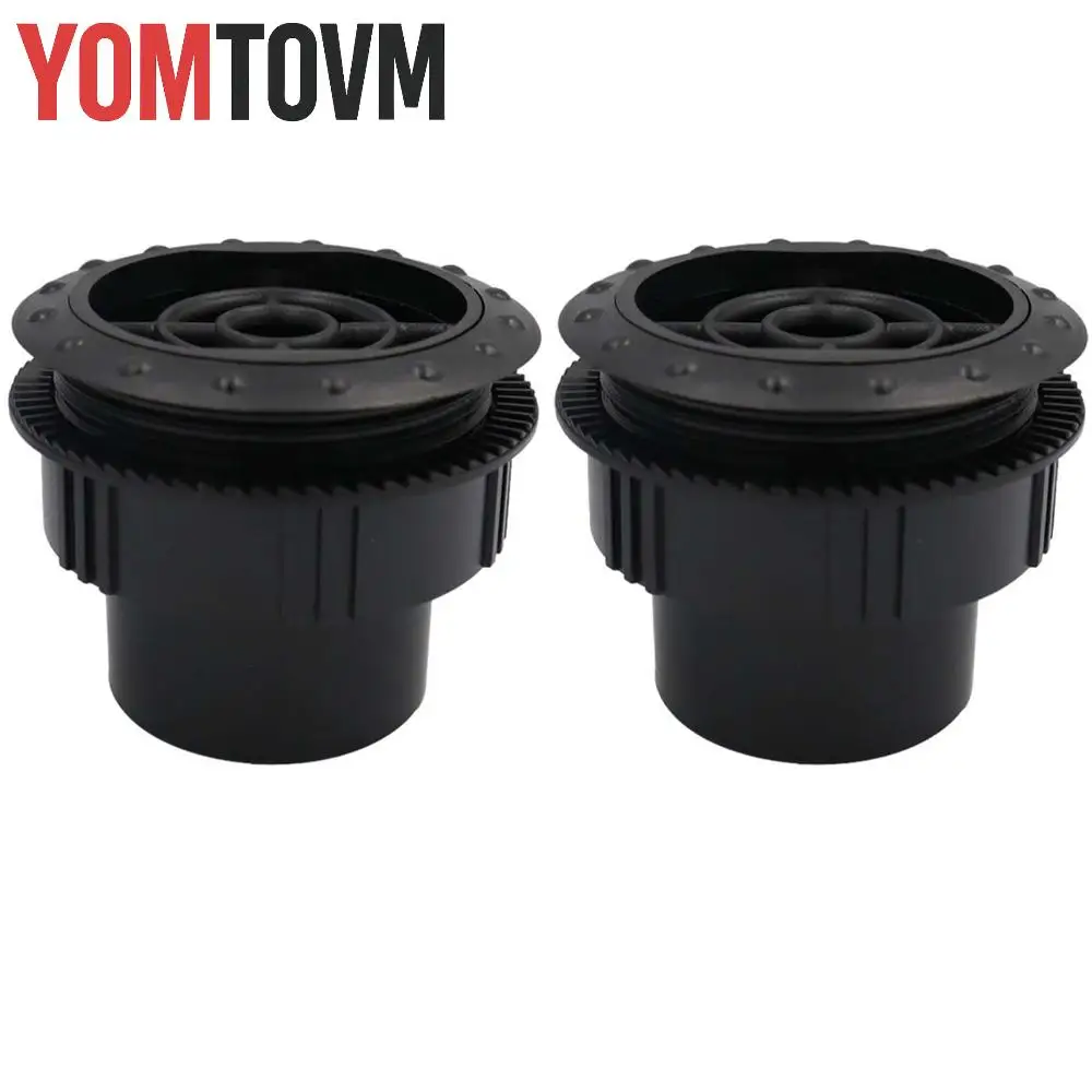 

2Pcs Black Round Swivel Air Vent RV Bus AC Air Outlet 360° Rotatable Ventilation Grille for Motorhome Camper Van