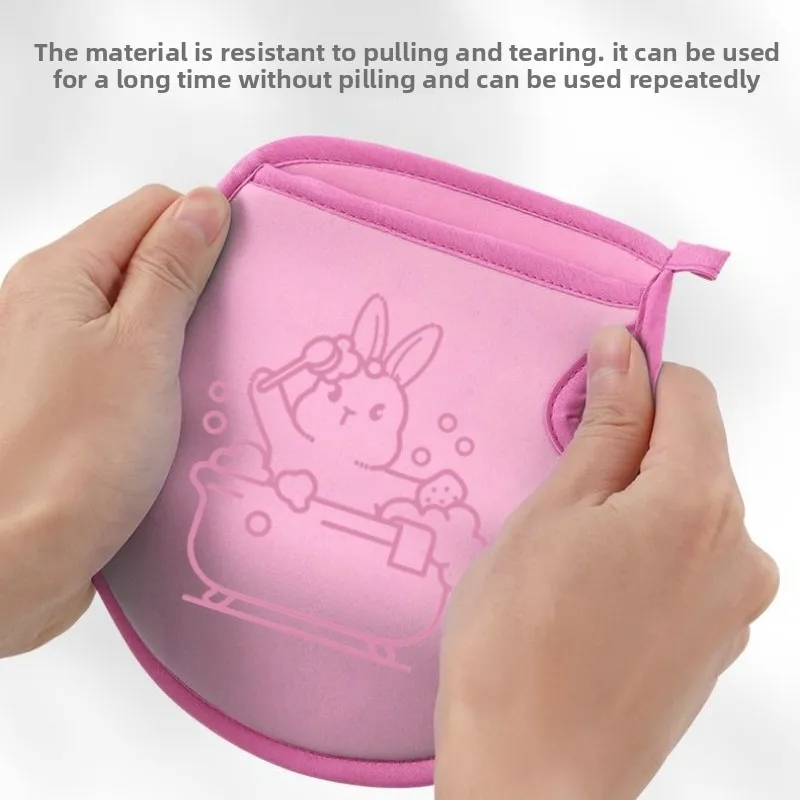 2 PCS New Cute Rabbit Children's Bath Scrub Towel, Gentle on Baby's Skin, Enlarged and Thickened Mud Scrub Bath Towel