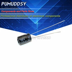 50PCS Higt quality 16V100UF 5*7mm 100UF 16V 5*7 Electrolytic capacitor