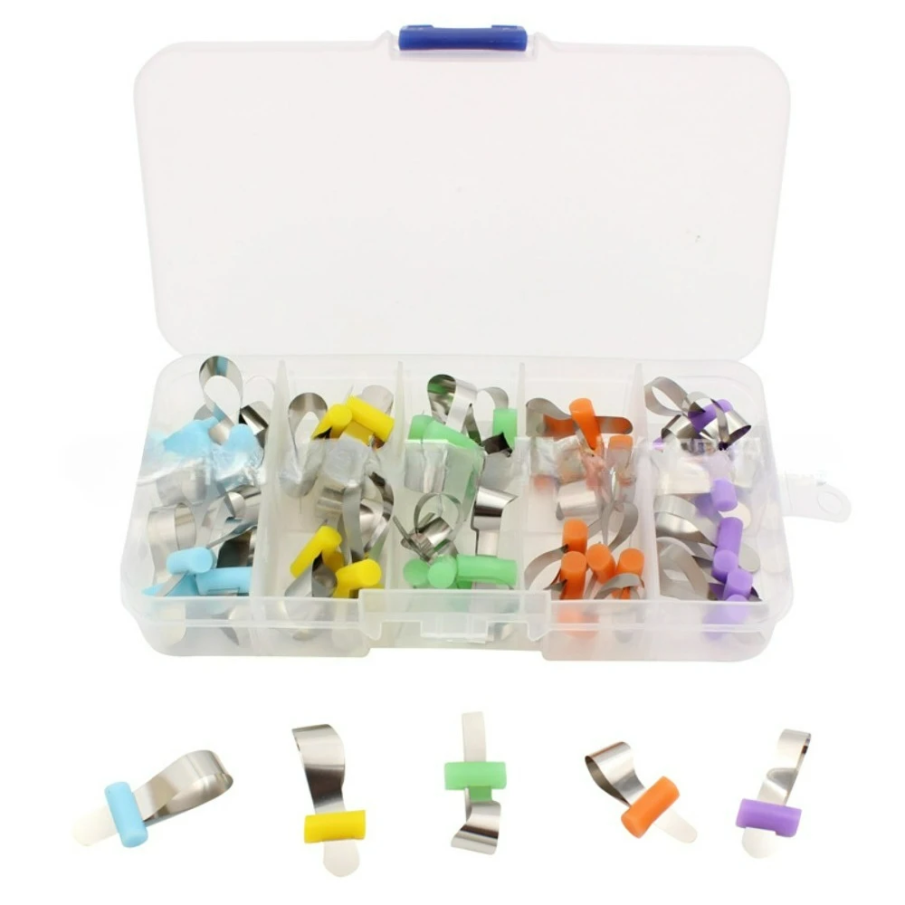 Dental Matrix Bands 50pcs Assorted  – Stainless Steel Douban Type Positioning Bands for Restorative Dental Procedures