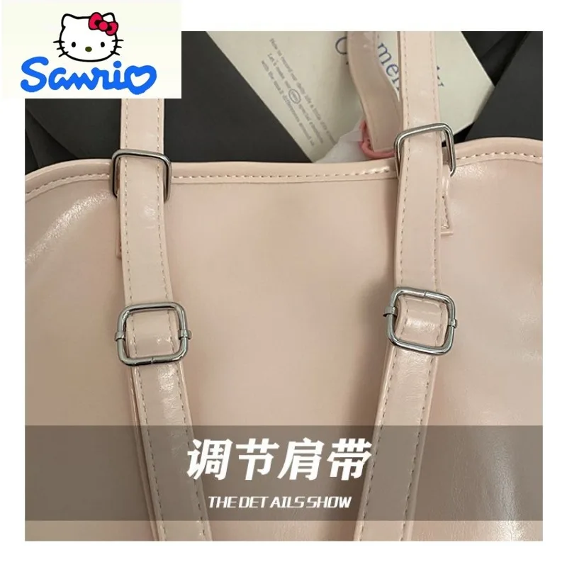 Sanrio Fashion Cartoon Hello Kitty High Quality PU Storage Backpack for Women Cute Large Capacity Versatile Handbag