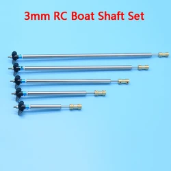 3mm RC Tekne Mili Balıkçı Gemisi Yedek Parçaları 3mm Tekne Mili Tahrik Mili + Kaplin + 3 Bıçaklı Pervane Rc Tekne