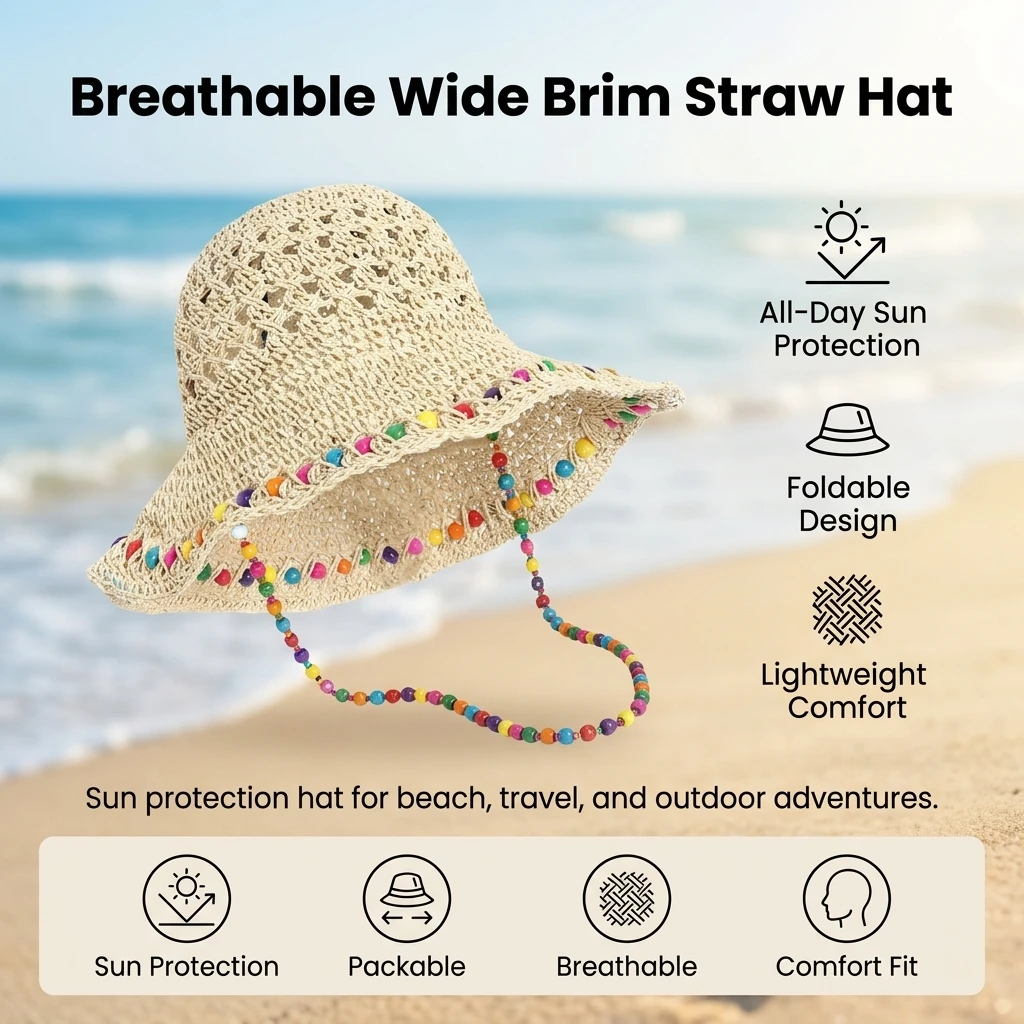 Topi ember anyaman yang elegan - Bucket Hat Straw ulasan dan harga