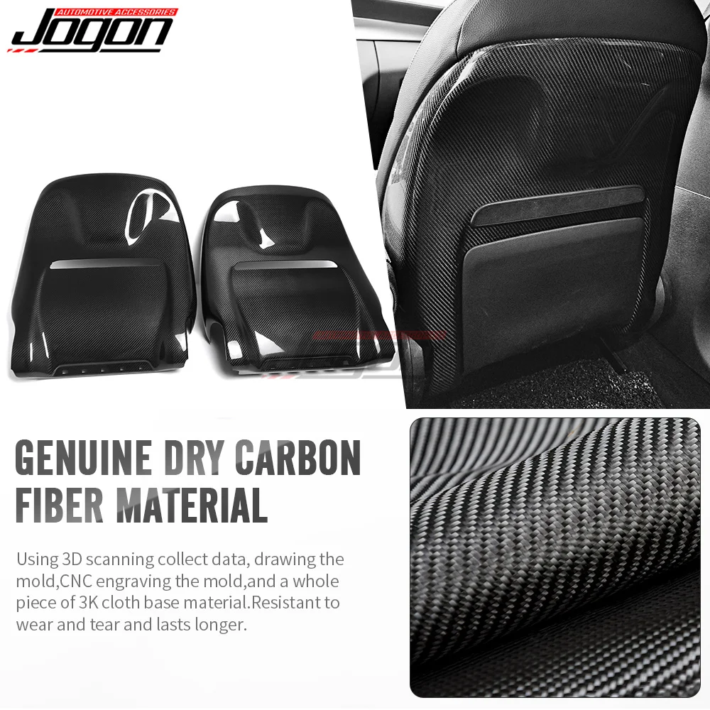 2Pcs For Mercedes Benz G Class W464 G500 G550 G63 AMG 2018-2023 Dry Carbon Fiber Interior Car Seat Back Cover Trim Accessories