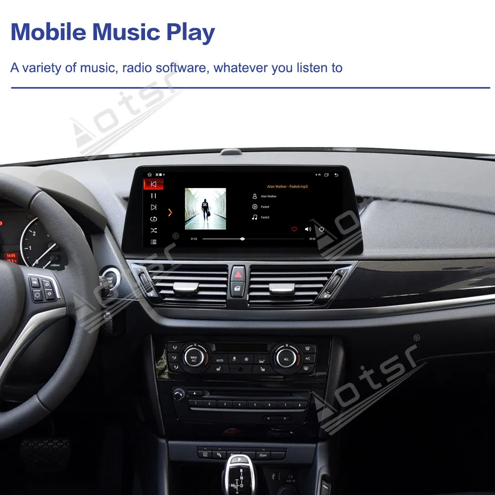 Car Accessories 12.3 Inch Linux Carplay Touch Screen Android Auto For BMW 1 Series X1 2012-2015 CIC  wireless CarPlay Radio dvd 