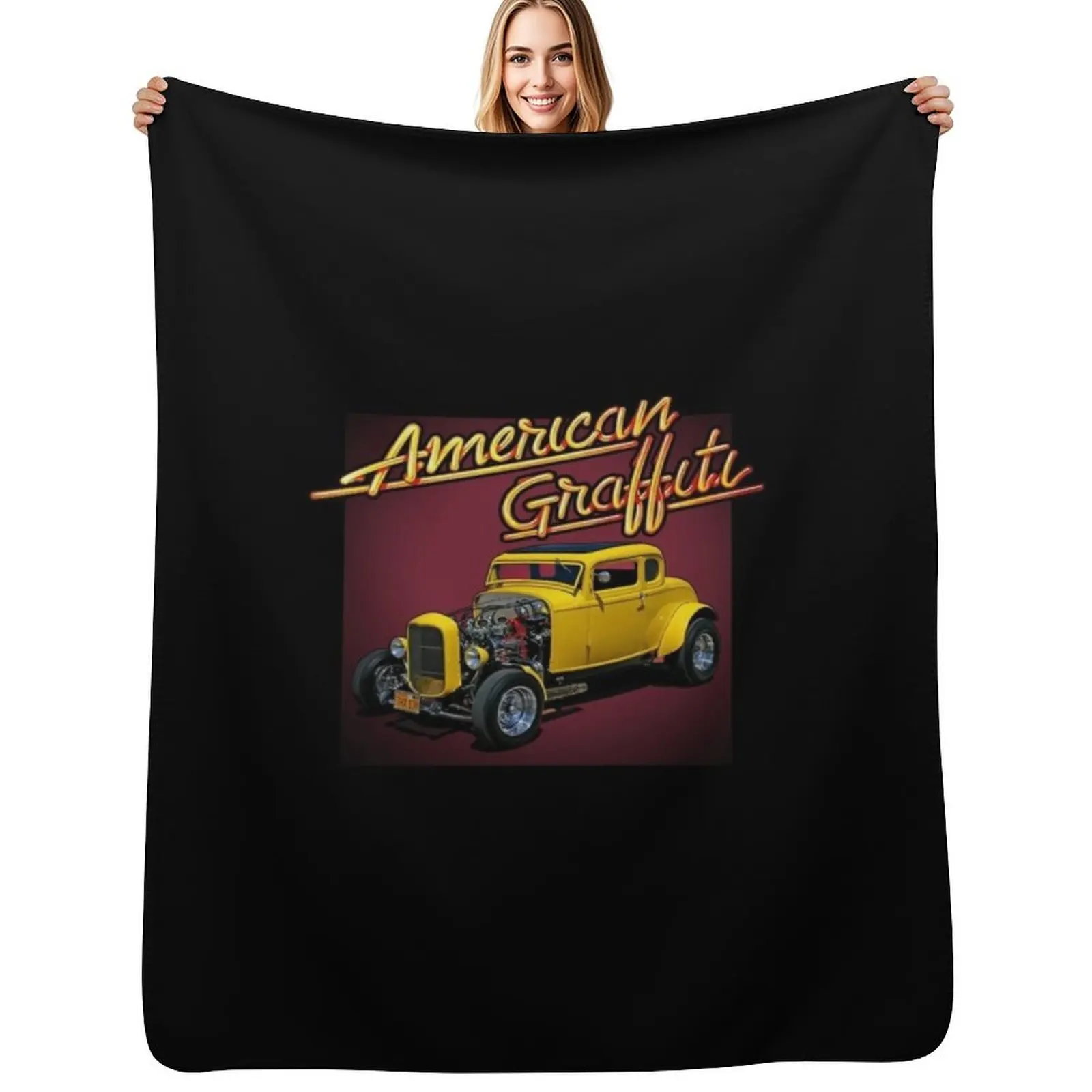 

American Graffiti 70s Classic Car Movies Throw Blanket wednesday Plush Sofas Warm Blankets