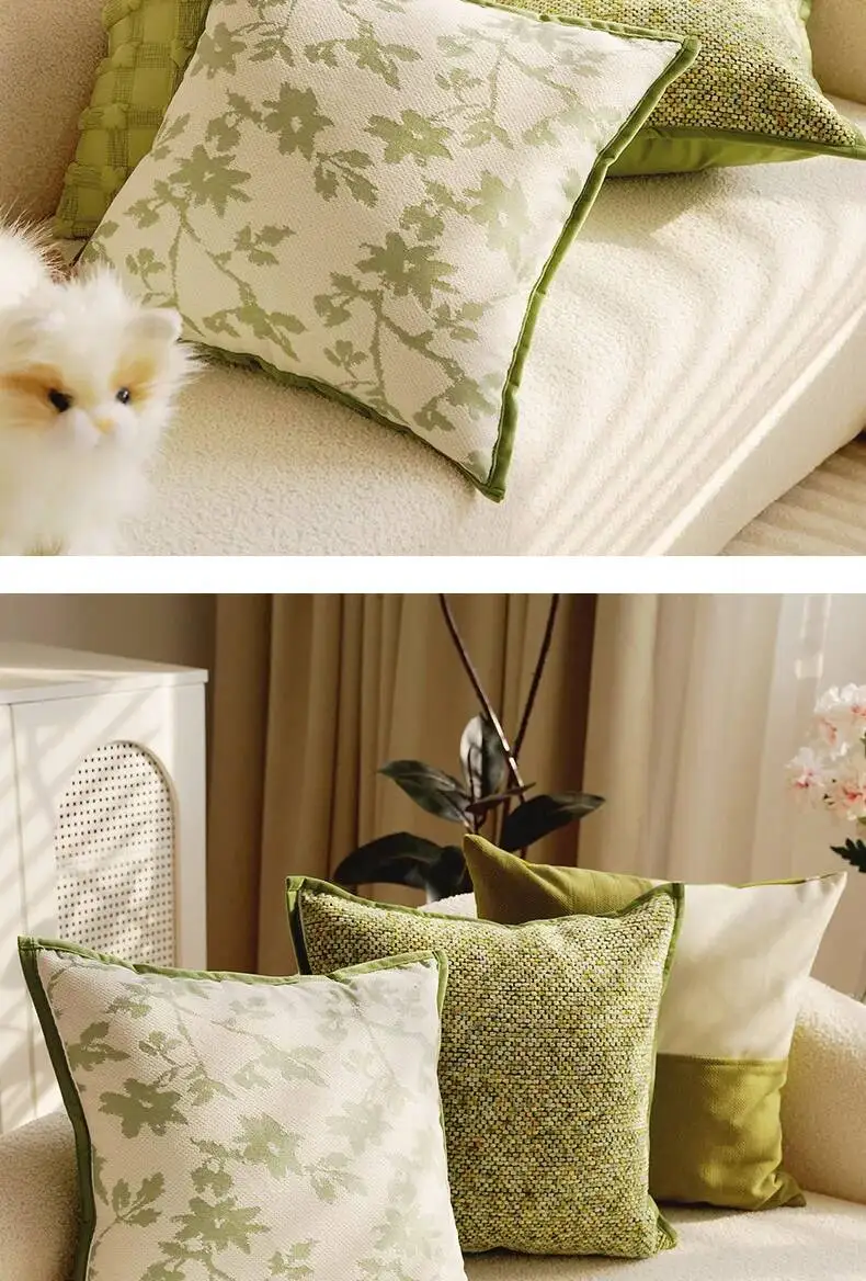Vielseitige Pflanzenblatt-Boho-Kissenbezüge aus Chenille, weiche, luxuriöse, dekorative Kissenhüllen für Sofa, Bett, Wohnzimmer, Heimdekoration – Detail 6