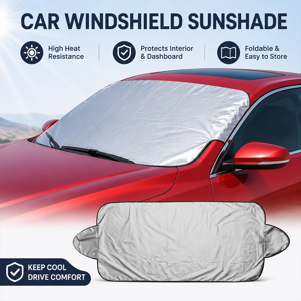 1Pc Car Windshield Cover Sun Shade Protector Anti-Dust Anti-Frost Anti-Snow Anti-Leaves Car Exterior Accessories
