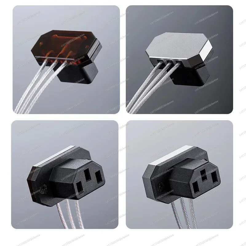 YbjUltra-Thin 90° Elbow C13 to C14 Power Cord Extension for Computer