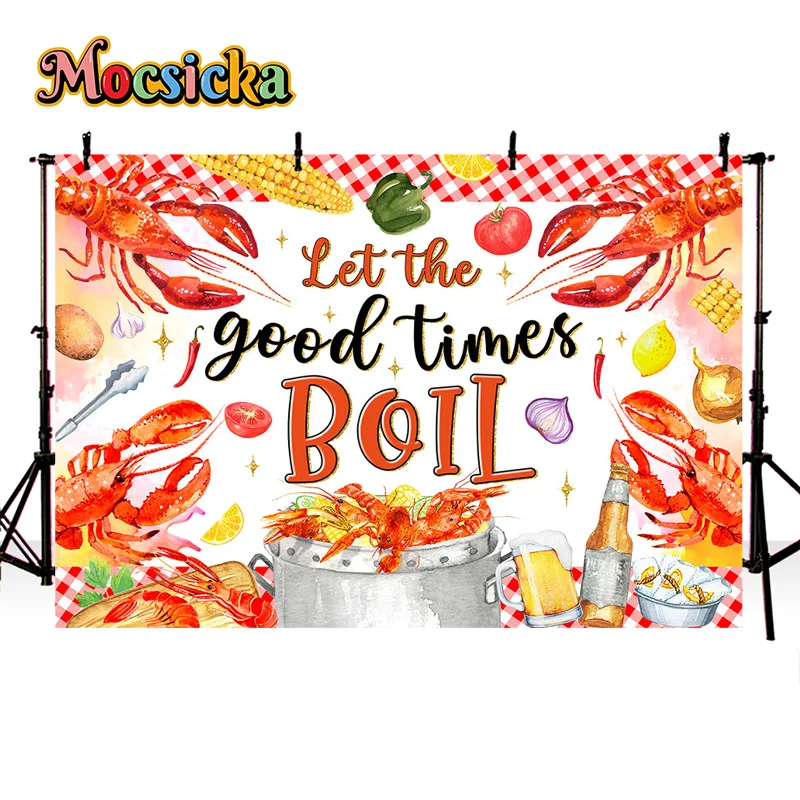 

Mochisca Brings the Good Times To A Boil Photography Backgrounds Food Party Crayfish Backdrops Table Decor Photo Banner Props