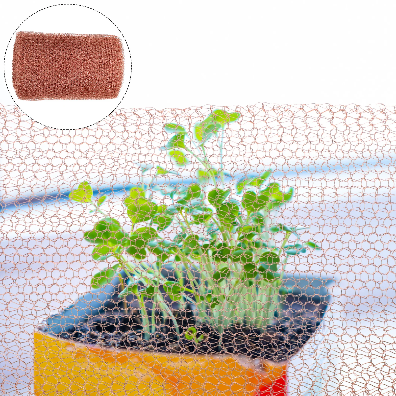 

1 Roll 3M Copper Wire Knitted Mesh Flexible Rustproof Foldable Garden Snail Stopper Blocker Filter Home Use Tool Parts