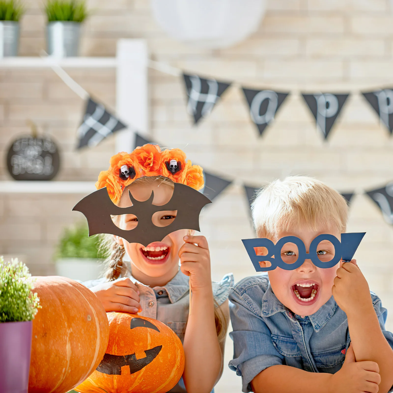 6 stuks leuke Halloween hoofddeksels schedel en bloem haar hoepel voor meisjes kostuum partij oudejaarsavond viering Halloween hoofddeksels