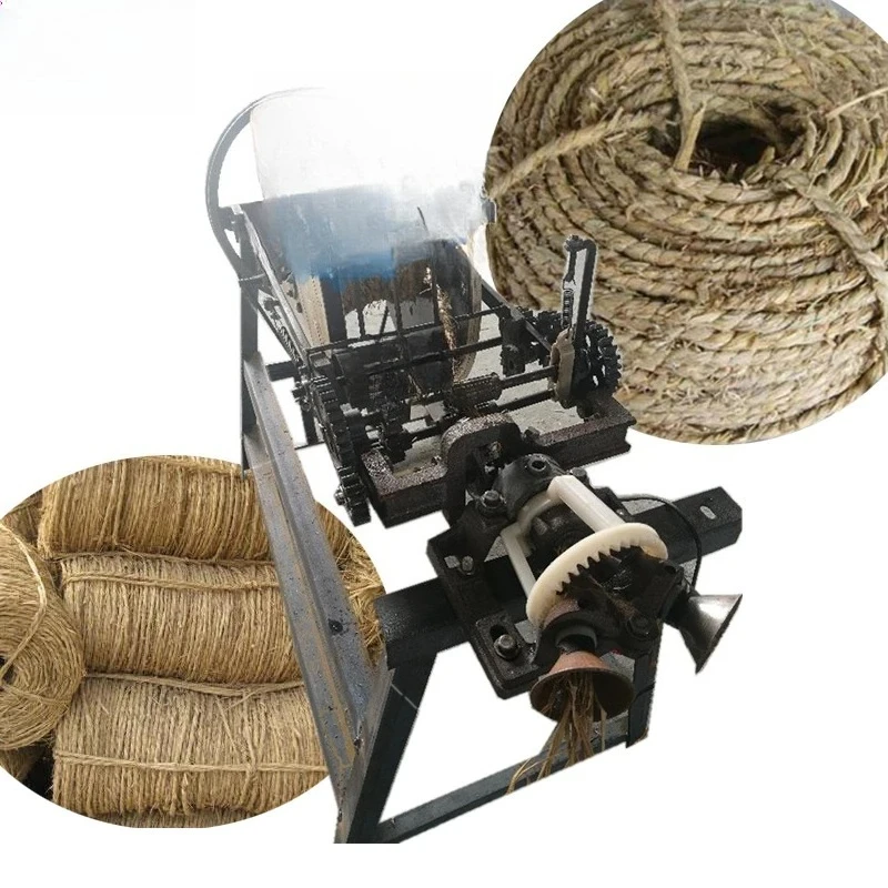 

Automatic hay straw rope making machine spinning
