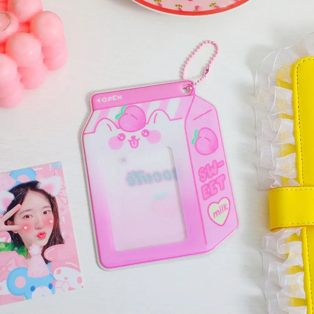 New 3-inch Photocard Holder PVC Milk box Transparent Card Sleeve Card Package Student