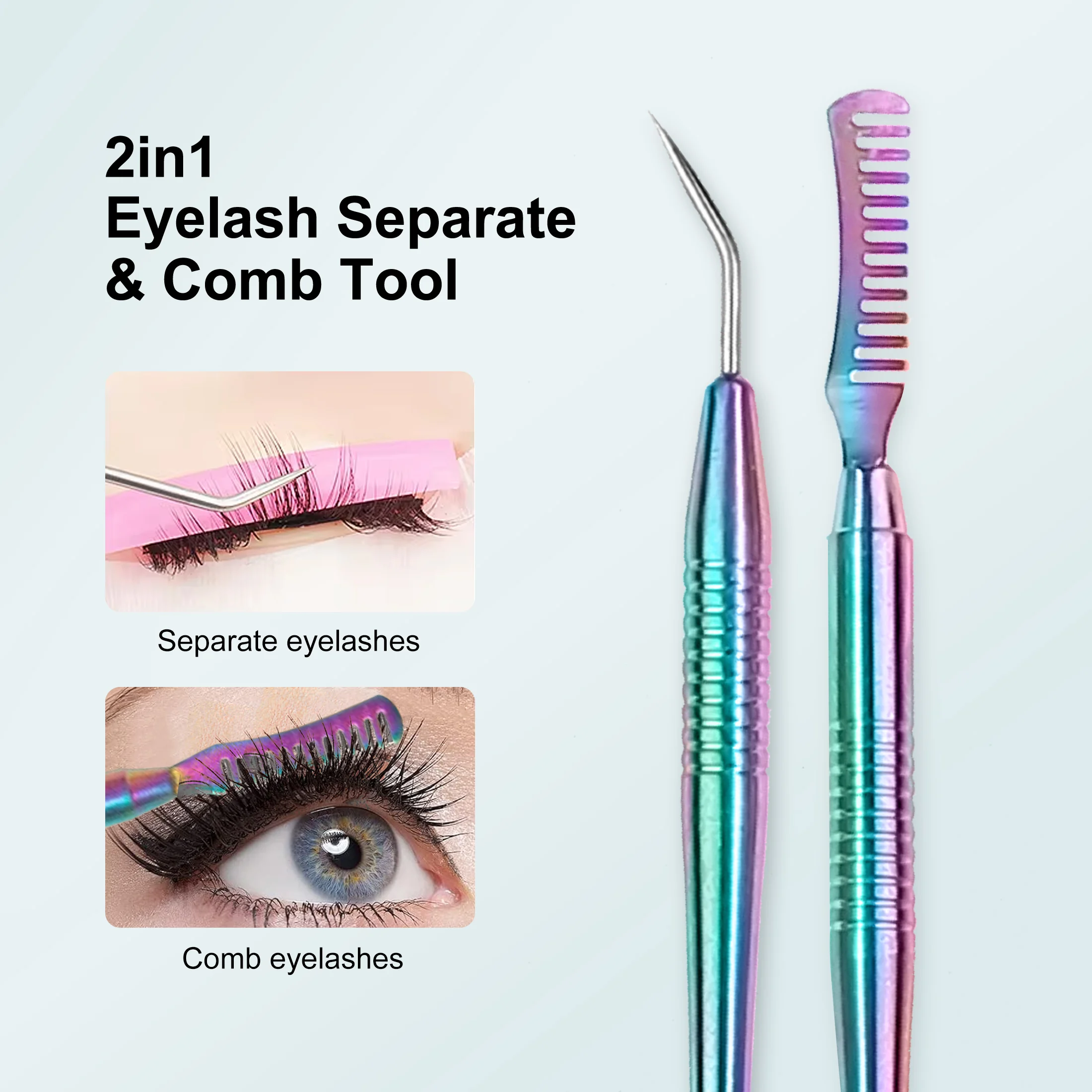 Eyelashes Separator Eyelash Extension Tools Stainleseel Eyelash Perm Lifting Tools Metal Clean Up Rods Makeup