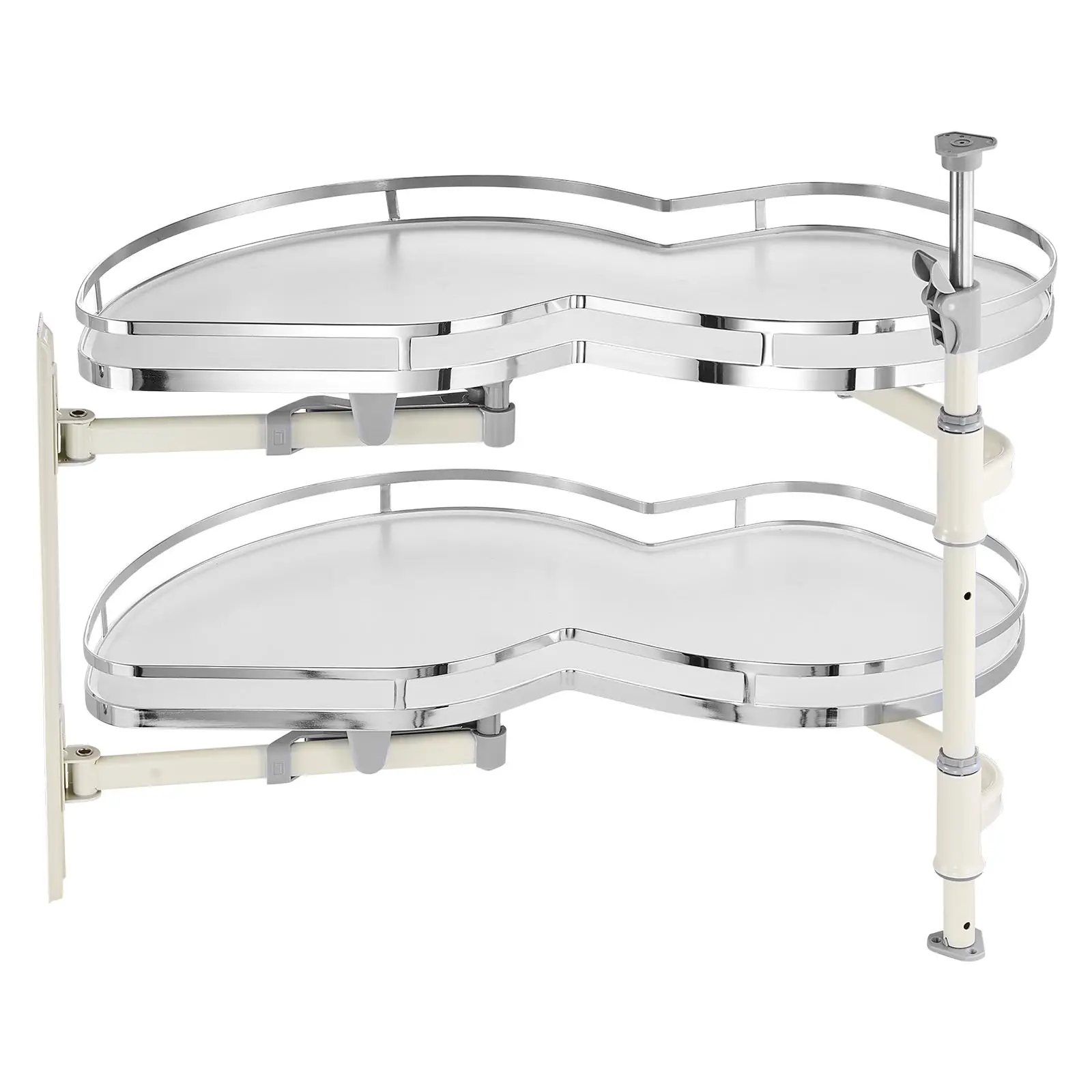 Swing Left Blind Corner Cabinet, Pull Out Organizer for 36 inch Width, 2 Tier Height Adjustable Tray, Soft Close Kitchen Cloud