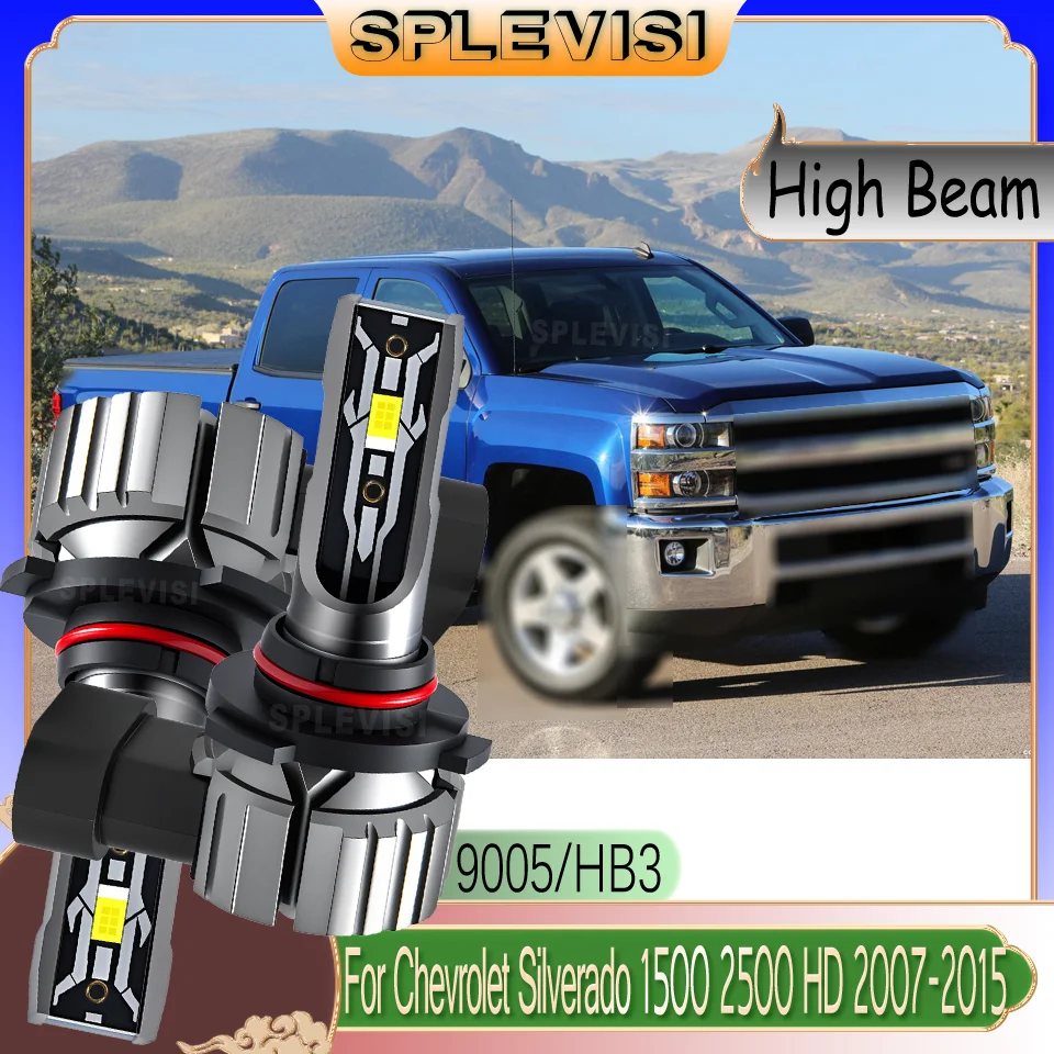 

Weatherproof LED High Beam Headlight Bulbs For Chevrolet Silverado 1500 2500 HD 2007 2008 2009 2010 2011 2012 2013 2014 2015